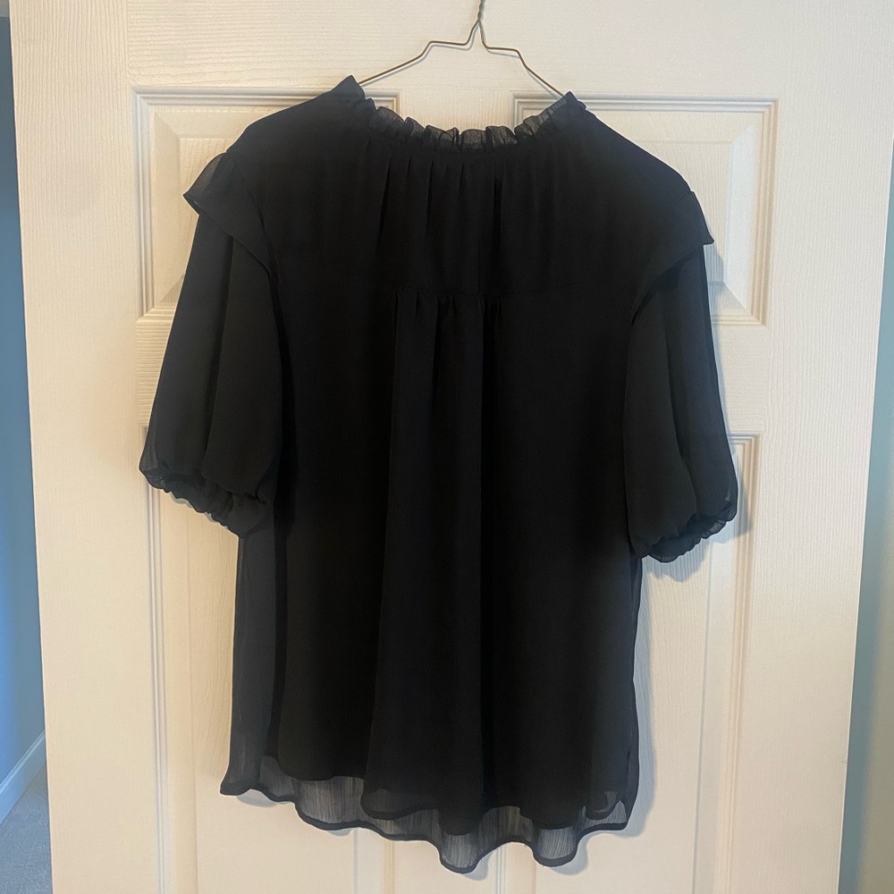LOFT Black Sheer Women's Blouse